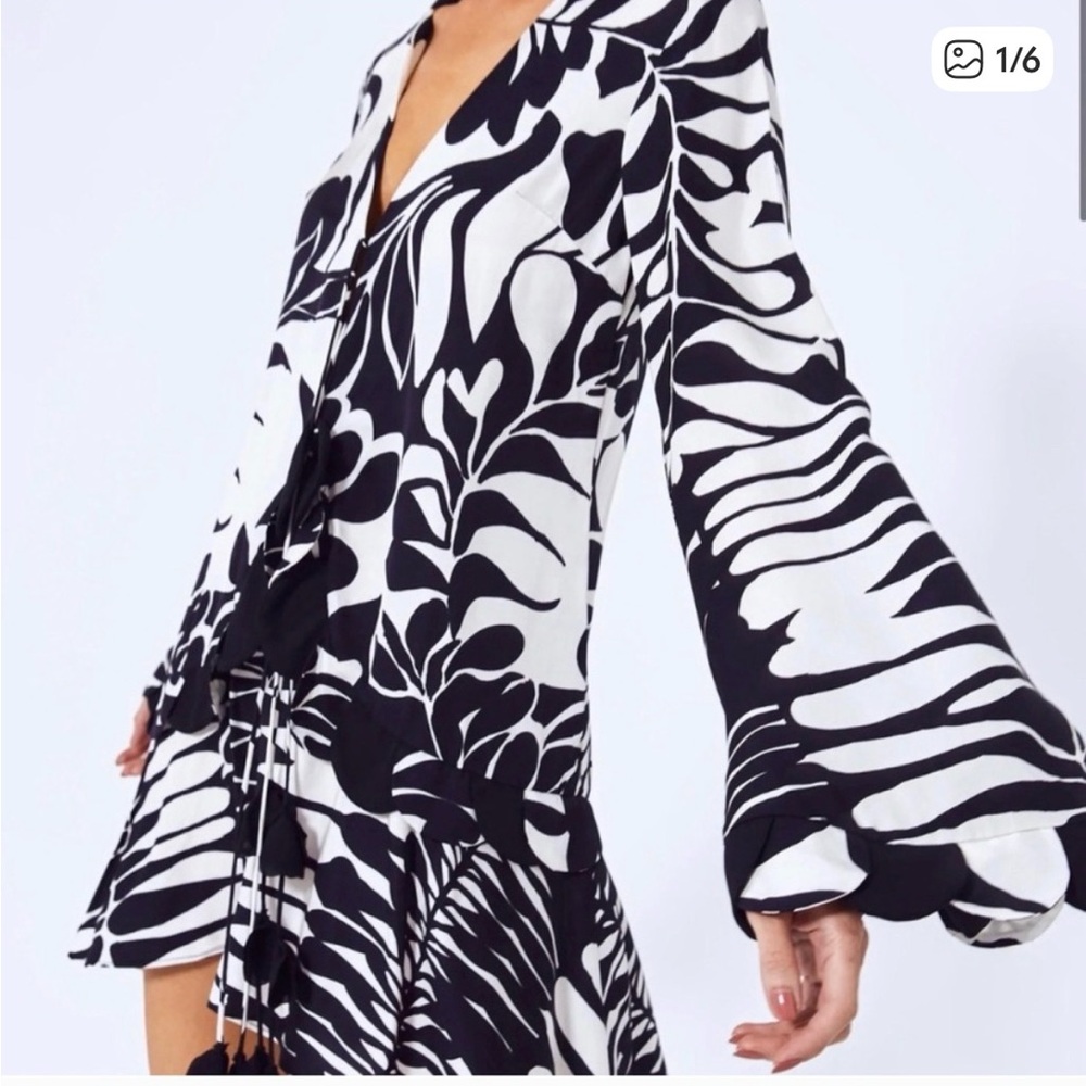 Alexis Black and White Mini Dress